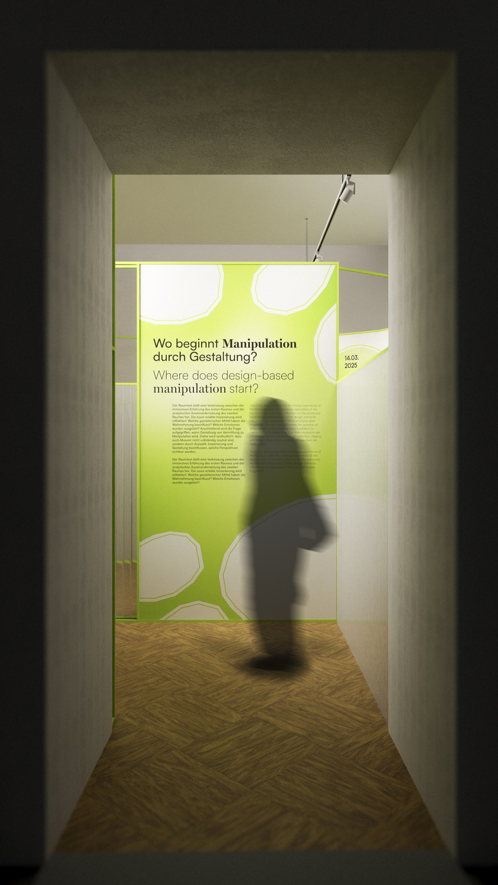 Room 2: room panel on clear polycarbonate panels